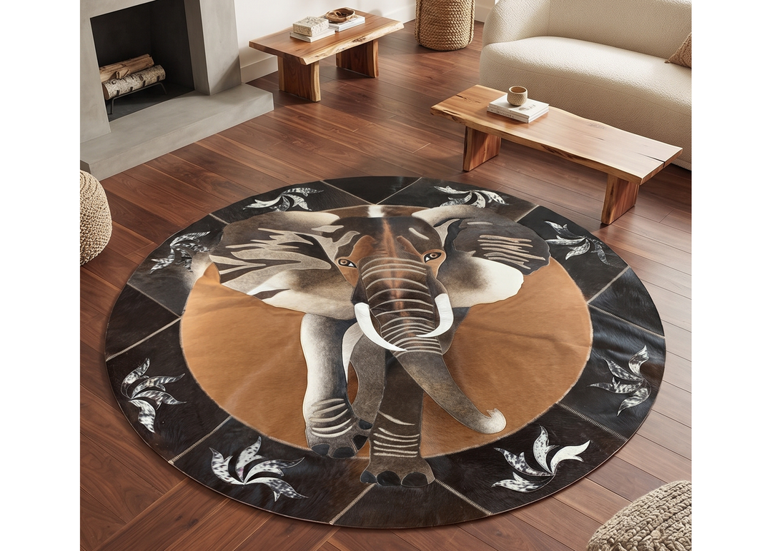 Elephant - Round Rug