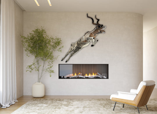 Jumping Kudu - Wall Trophy