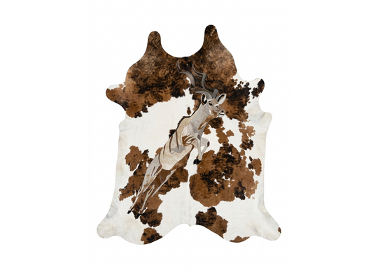 Kudu in Full Flight - Full Hide Rug