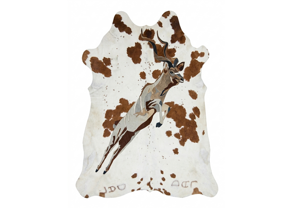 Kudu in Full Flight - Full Hide Rug