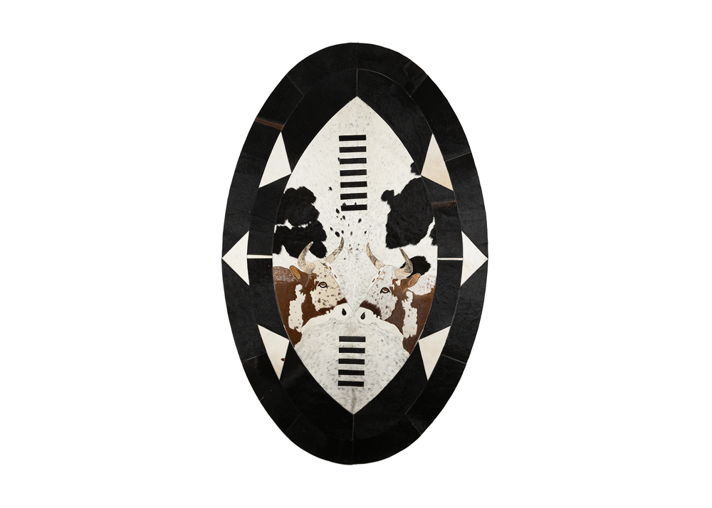 Bulls & Shield - Oval Rug