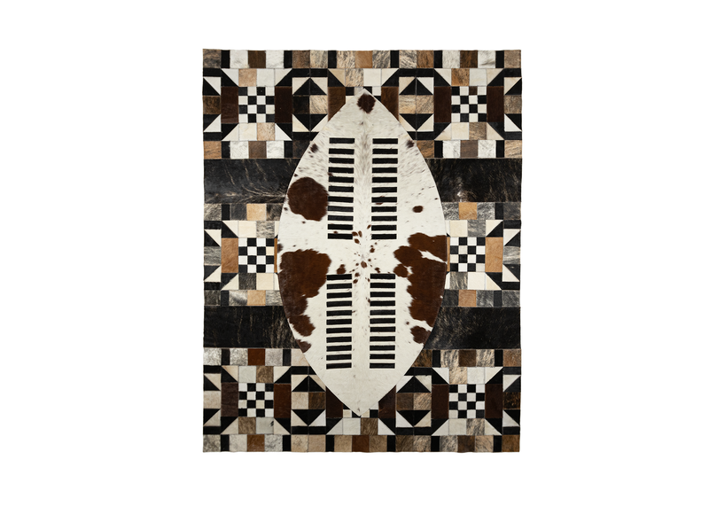 Zulu Warrior Battle Shield Rug