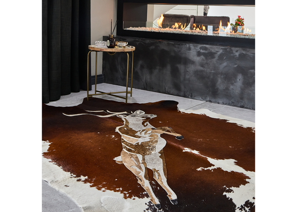 Kudu in Full Flight - Full Hide Rug