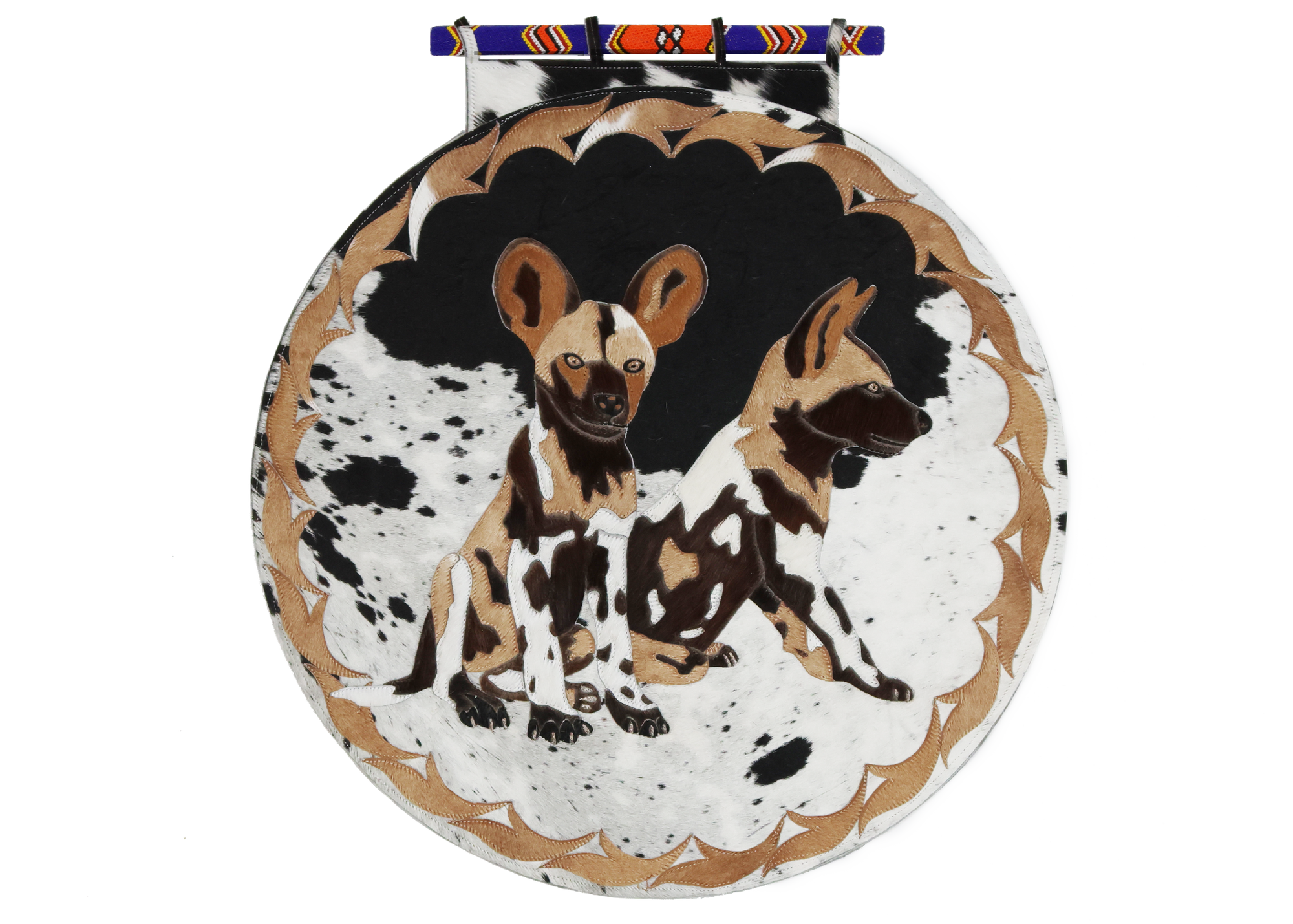 African Drum & Wild Dog Pups - Wall