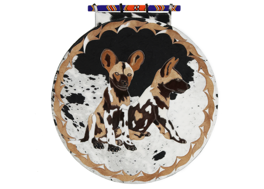 African Drum & Wild Dog Pups - Wall