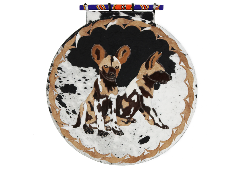 African Drum & Wild Dog Pups - Wall