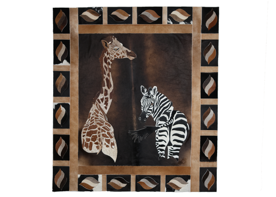 Giraffe & Zebra - Cone Border Rug