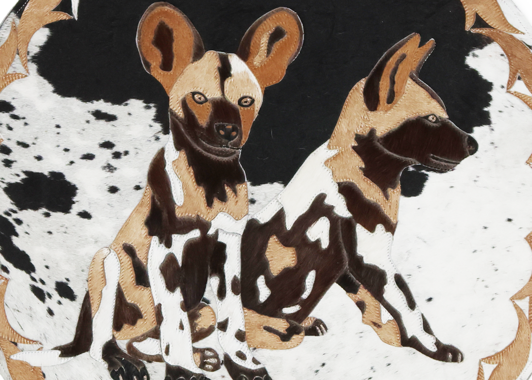 African Drum & Wild Dog Pups - Wall